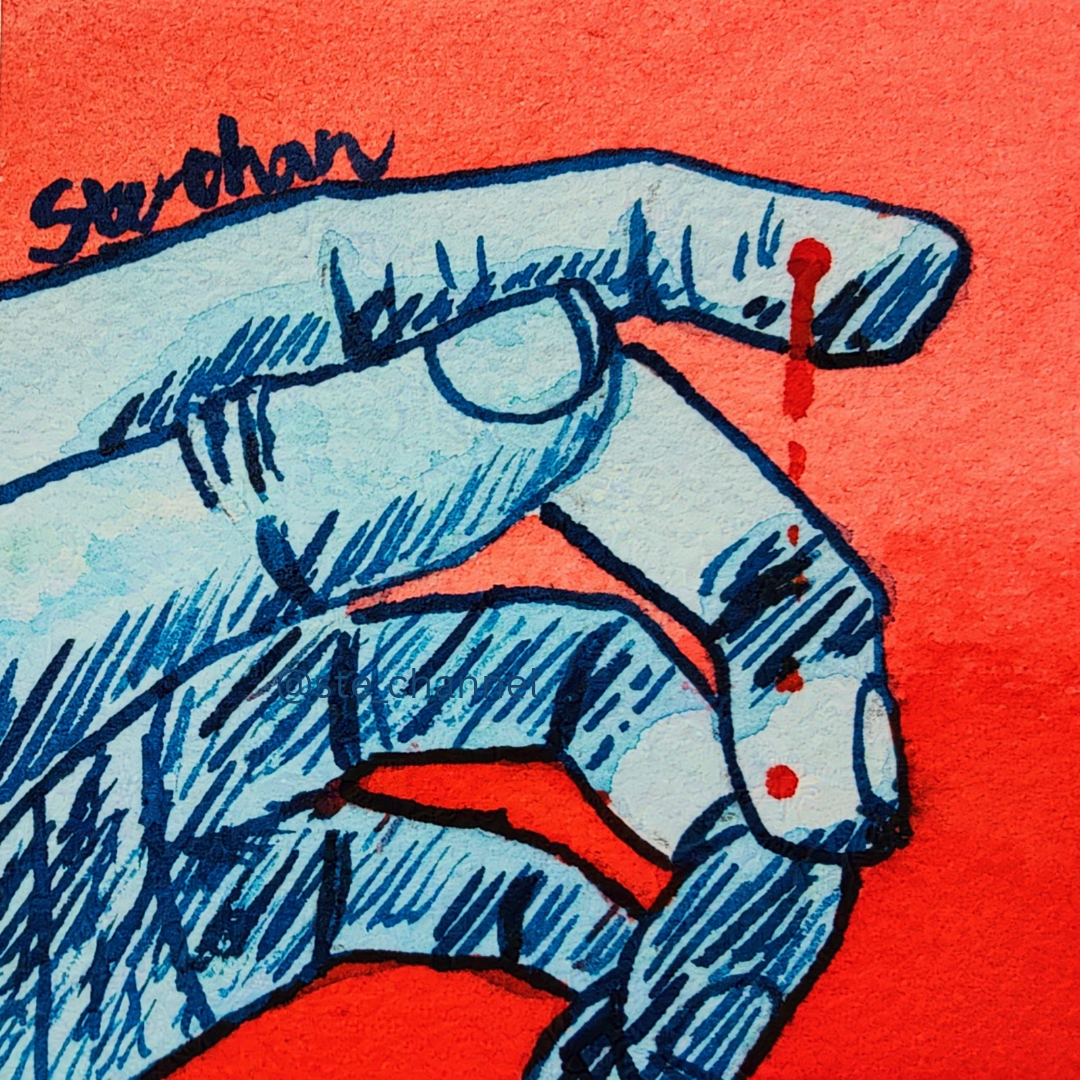 Ink Pierced Hand